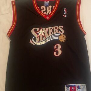 Champion Black and Red Alan Iverson Philadelphia 76’s jersey.